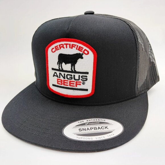 Certified Angus Beef Trucker Hat Snapback Cap Flat Bill Mesh Cattleman Farming N main image 6